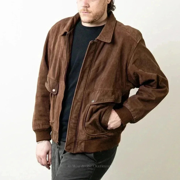 Vintage 90s Brown Leather Western Jacket - L - Picture 6 of 11